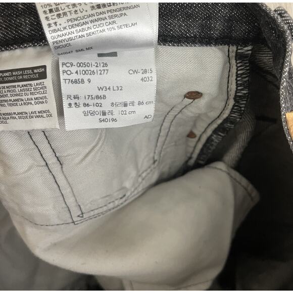 Levi’s 501 Jeans White Oak Cone Denim Men’s Size 34x32 (34x29)Button Fly Patched - Picture 13 of 14